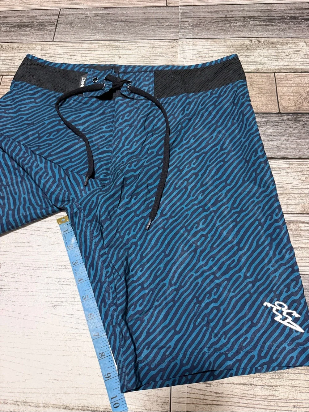 Da Hui Boardshorts Men’s 30 Blue (Inseam 10) Drawstring Cargo Pocket